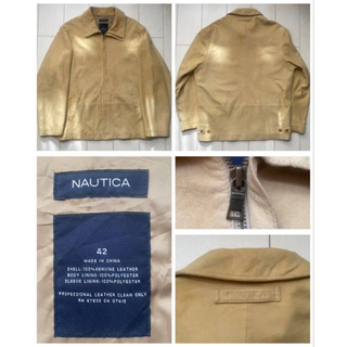 ノーティカ(NAUTICA)のnautica ノーチカ ノーティカ 本革 レザー ジャケット 90s L XL(レザージャケット)