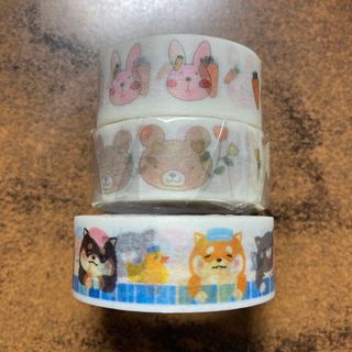 マスキングテープ (新品&中古) #3516 うさぎ　くま　犬　オリジナル(テープ/マスキングテープ)