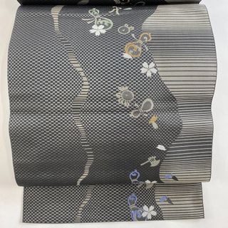 名古屋帯 美品 秀品 正絹 【中古】(帯)