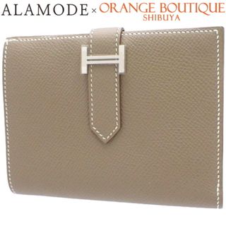 エルメス(Hermes)の【新品】HERMES(エルメス) ベアン コンパクト エトゥープ/エトープ グレージュ ヴォーエプソン パラジウム金具 シルバー金具 B刻印 コンパクト財布 二つ折り 2つ折り ウォレット ユニセックス 40802096498【アラモード】(財布)