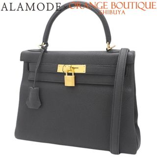 エルメス(Hermes)のHERMES(エルメス) ケリー 28 (内縫い) ブラック黒 トゴ ゴールド金具 Y刻印 ハンドバッグ 2WAY ショルダー 肩掛け レディース 40802096580【中古】【アラモード】(ハンドバッグ)