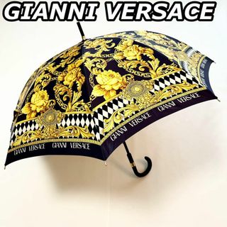 GIANNI VERSACE バロック柄 傘 ネイビー ゴールド