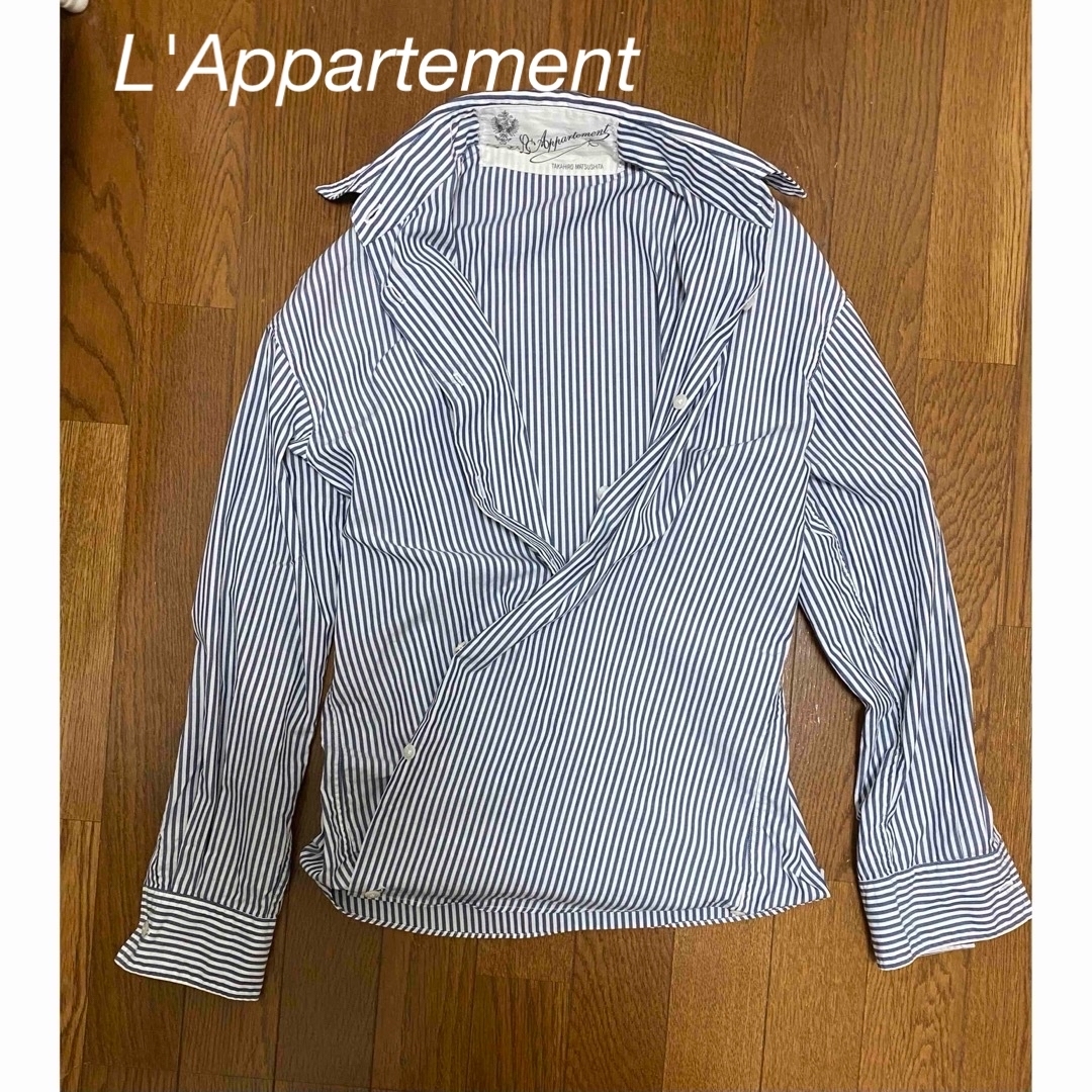DEUXIEME CLASSE(ドゥーズィエムクラス)の《値下げ》L'Appartement   タカヒロマツシタストライプシャツ レディースのトップス(シャツ/ブラウス(長袖/七分))の商品写真