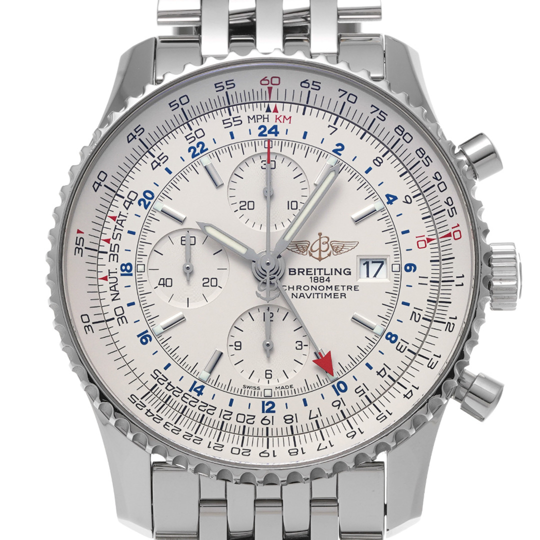 BREITLING(ブライトリング)の中古 ブライトリング BREITLING A2432212/G571 シルバー メンズ 腕時計 メンズの時計(腕時計(アナログ))の商品写真