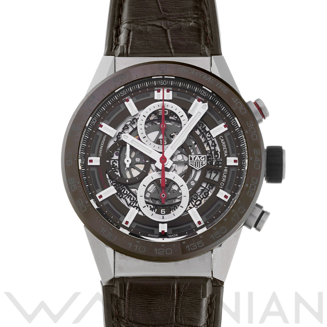 TAG Heuer(タグホイヤー)の中古 タグ ホイヤー TAG HEUER CAR201U.FC6405 ブラウン メンズ 腕時計 メンズの時計(腕時計(アナログ))の商品写真