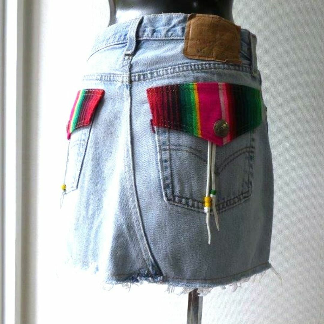 Levi's(リーバイス)のLevi's 501 Mexican Flap Skirt M リメイク レディースのスカート(その他)の商品写真