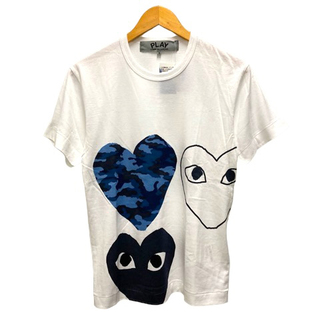 プレイコムデギャルソン YZ-T046 Tシャツ クルーネック 半袖 S 白(Tシャツ/カットソー(半袖/袖なし))
