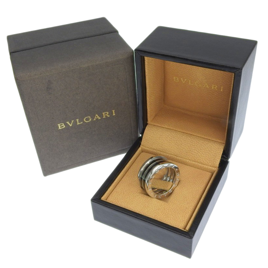 BVLGARI(ブルガリ)の【本物保証】 箱付 ブルガリ BVLGARI B-ZERO1 ビーゼロワンリング 指輪 K18WG/ブラックラッカー #53 12号 4バンド 2004年銀座限定 レディースのアクセサリー(リング(指輪))の商品写真