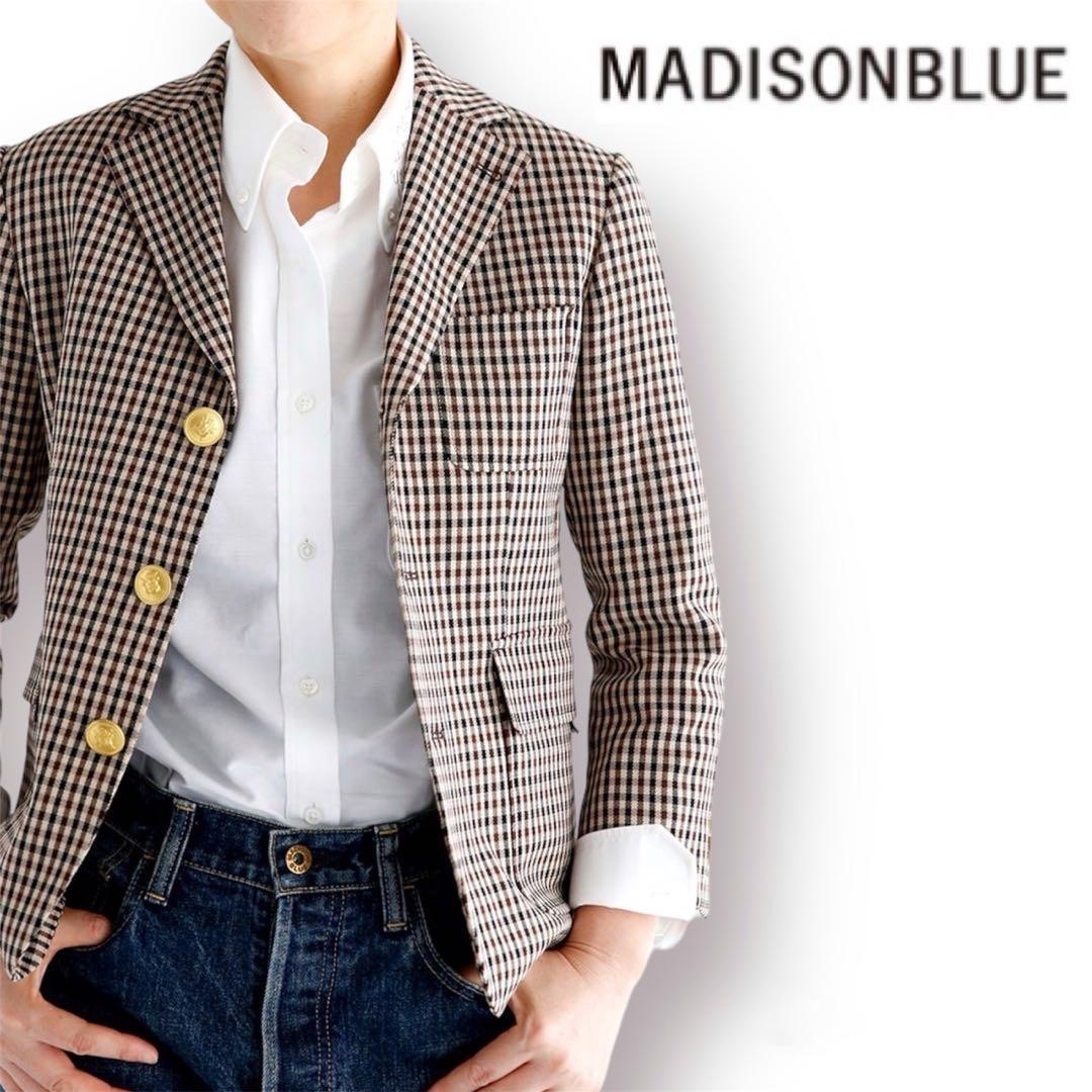 MADISONBLUE(マディソンブルー)の【新品】MADISON BLUE S3B JK CHECK 定価15万 レディースのジャケット/アウター(テーラードジャケット)の商品写真