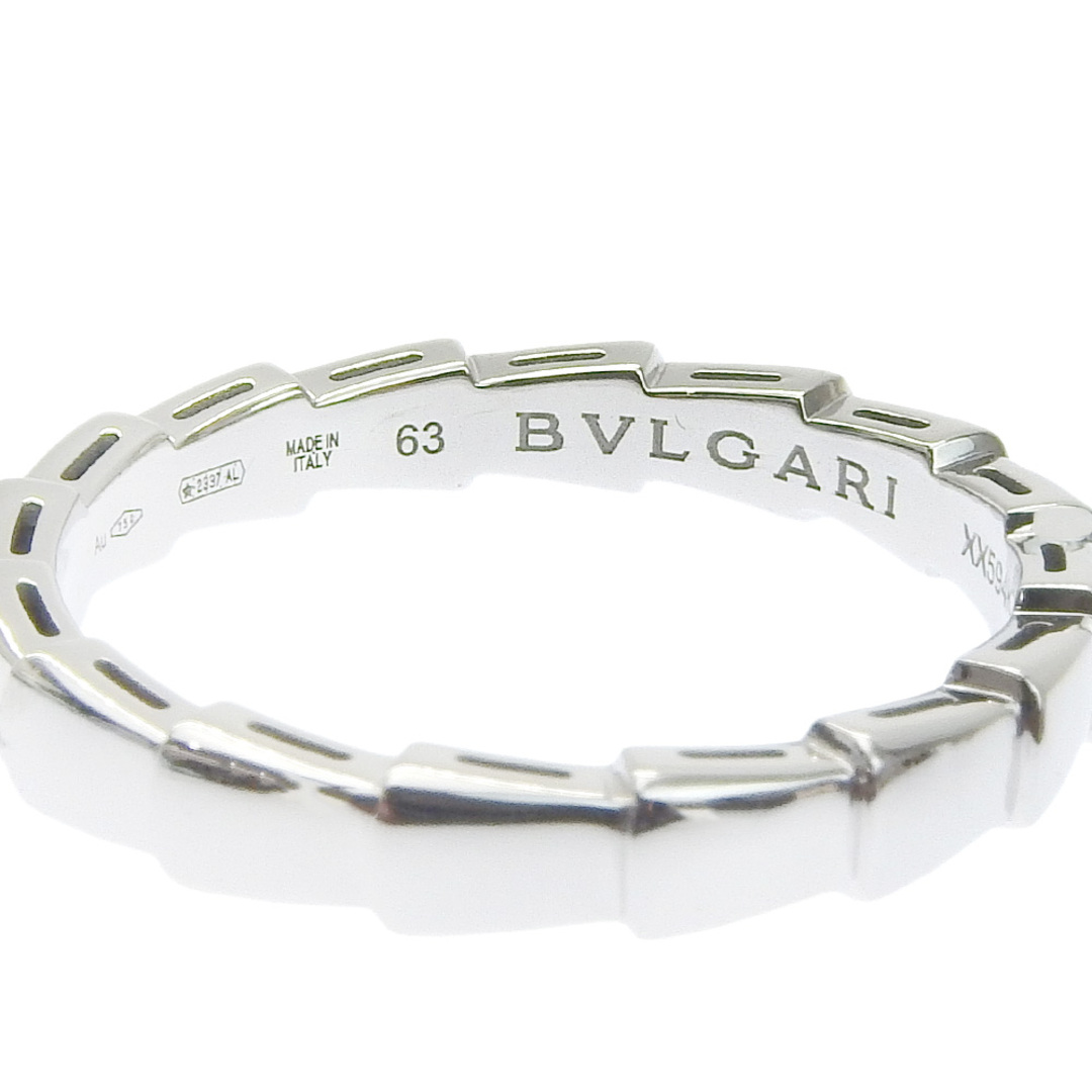 BVLGARI(ブルガリ)の【本物保証】 箱・保付 新品同様 ブルガリ BVLGARI セルペンティ ヴァイパー リング 指輪 K18WG #63 22.5号 シンプル 349692 メンズのアクセサリー(リング(指輪))の商品写真