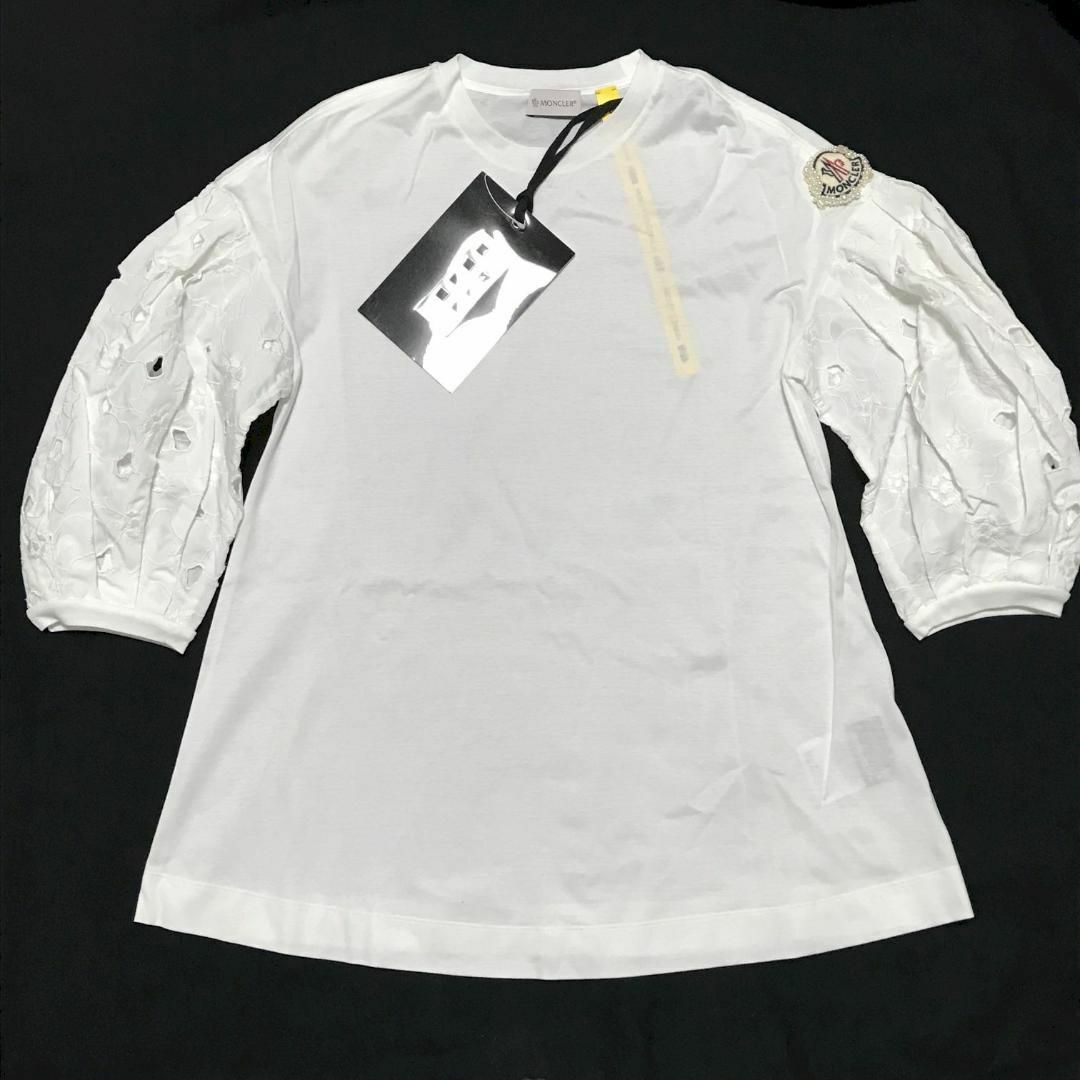 MONCLER(モンクレール)のS　MONCLER SIMONE ROCHA　袖レース Tシャツ　シモーネロシャ レディースのトップス(Tシャツ(長袖/七分))の商品写真