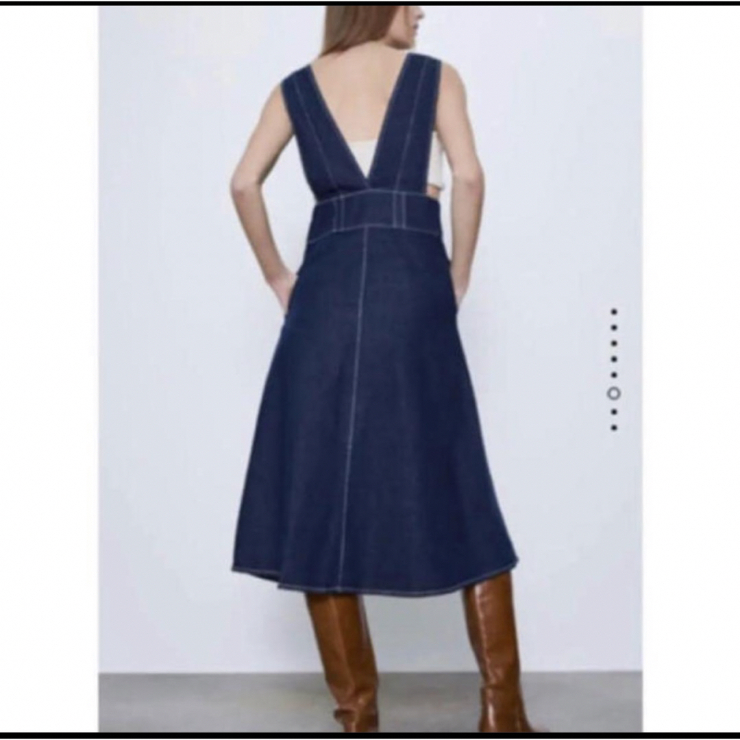 ZARA(ザラ)の【GWセール中】【美品】ZARA デニムジャンパースカート レディースのスカート(ロングスカート)の商品写真