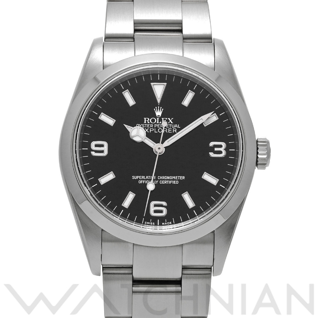ROLEX(ロレックス)の中古 ロレックス ROLEX 114270 P番(2000年頃製造) ブラック メンズ 腕時計 メンズの時計(腕時計(アナログ))の商品写真