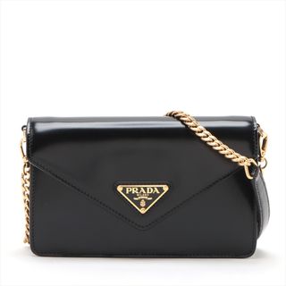 プラダ(PRADA)のプラダ  レザー  ブラック レディース ショルダーバッグ(ショルダーバッグ)