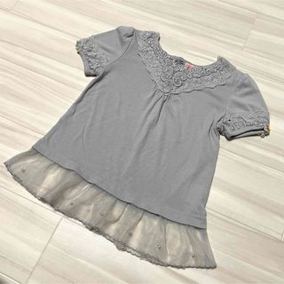 アクシーズファムキッズ(axes femme kids)のaxes femme kids グレー Tシャツ 110(Tシャツ/カットソー)