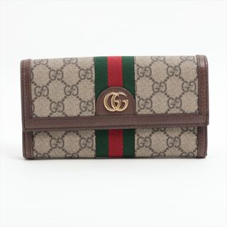 グッチ(Gucci)のグッチ オフディア GG コンチネンタルウォレット PVC×レザー  ブラ(財布)