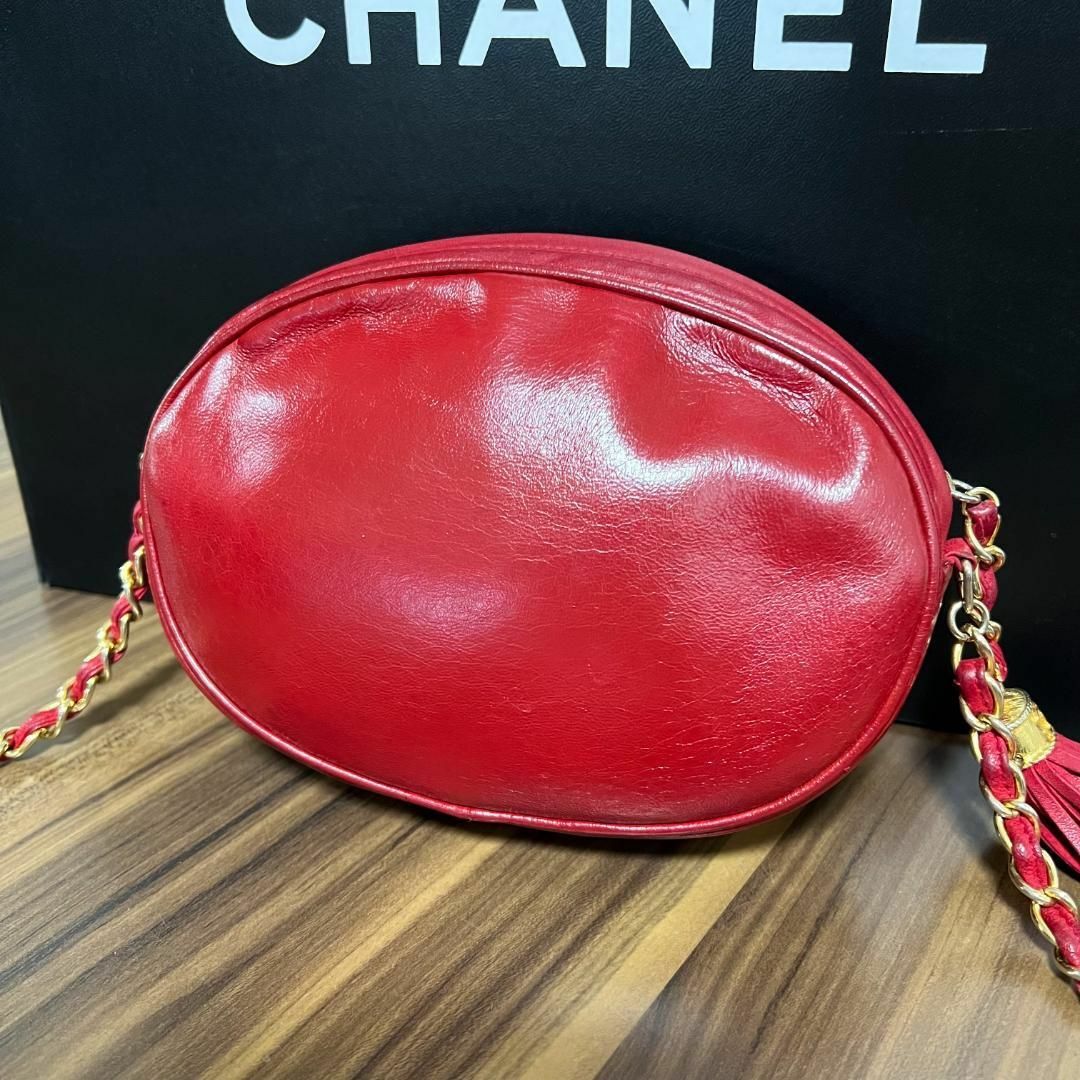 CHANEL(シャネル)の⭐️美品⭐️CHANEL チェーン ショルダー バッグ ラムスキン レッド レディースのバッグ(ショルダーバッグ)の商品写真