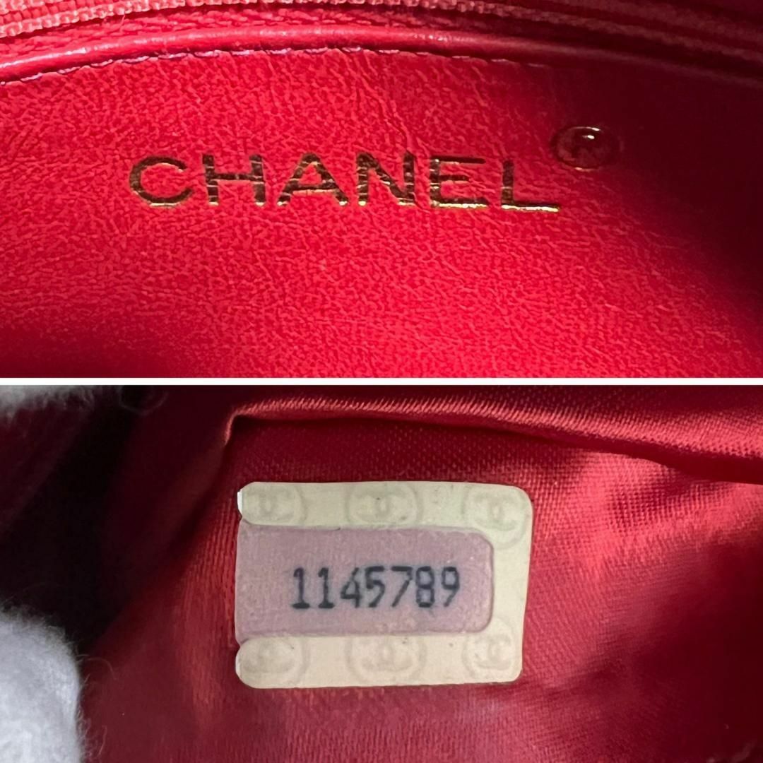 CHANEL(シャネル)の⭐️美品⭐️CHANEL チェーン ショルダー バッグ ラムスキン レッド レディースのバッグ(ショルダーバッグ)の商品写真