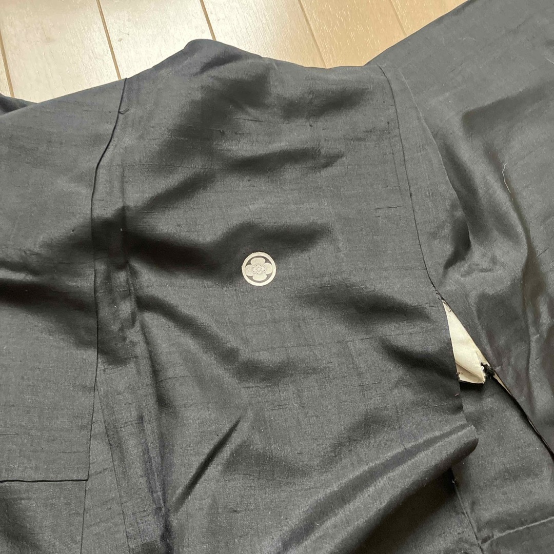 着物 レトロ  黒  メンズの水着/浴衣(着物)の商品写真