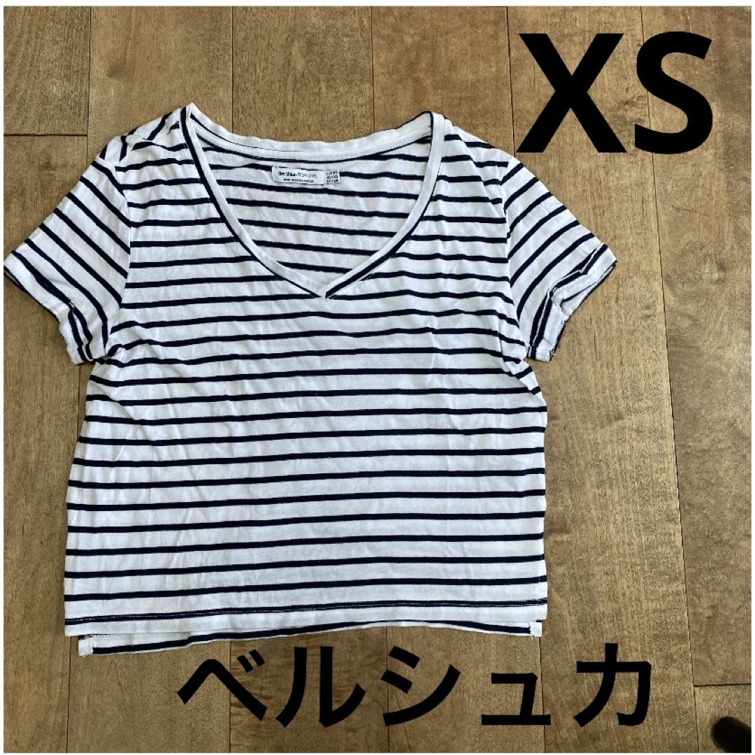 Bershka(ベルシュカ)のベルシュカ　ボーダーTシャツ　XS レディースのトップス(Tシャツ(半袖/袖なし))の商品写真