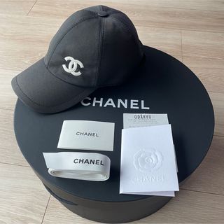 シャネル(CHANEL)のCHANEL シャネル　ブラック　キャップ　サイズ調整可能(キャップ)