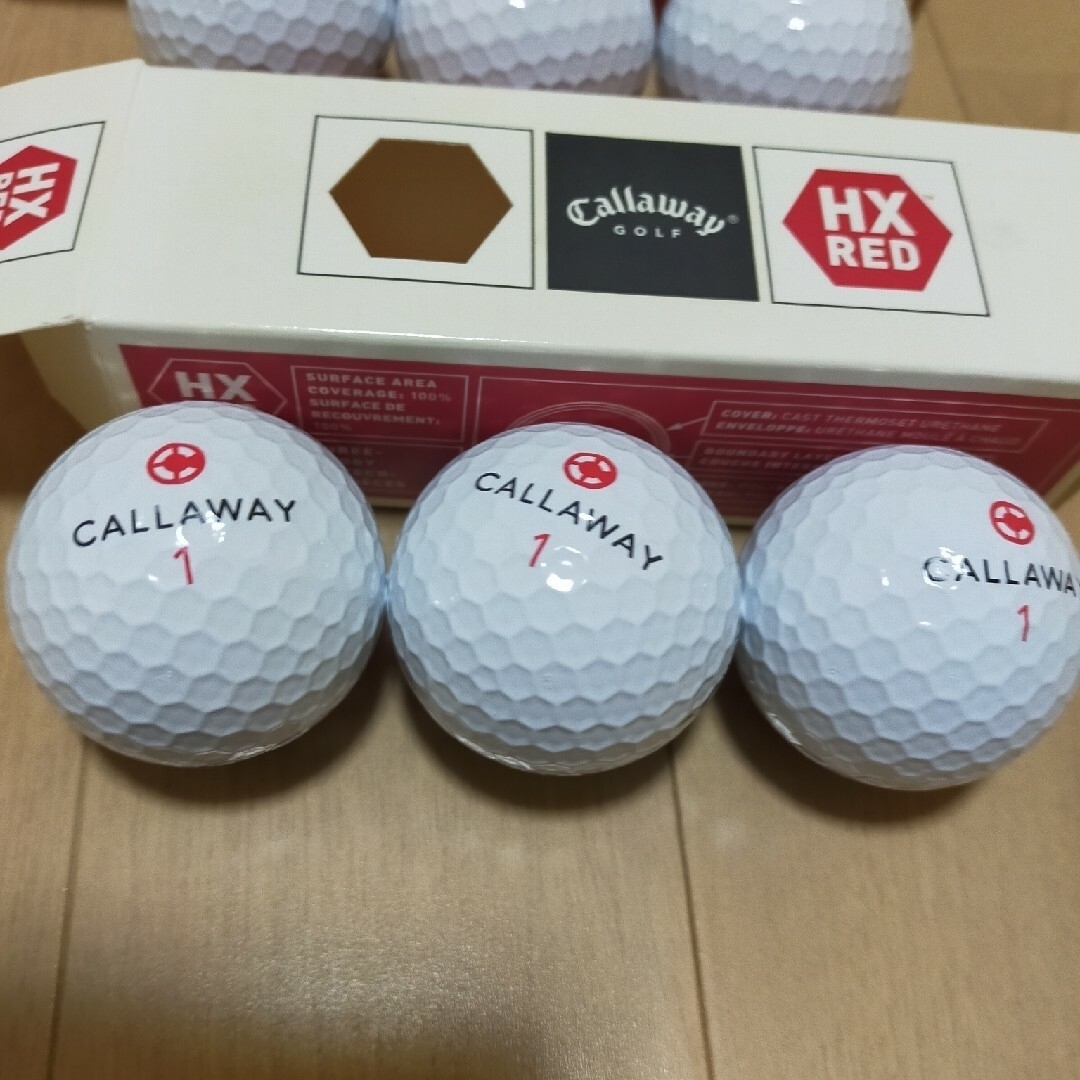 Callaway(キャロウェイ)の【新品】Callaway HXRED キャロウェイ　ゴルフボール　9個セット スポーツ/アウトドアのゴルフ(その他)の商品写真