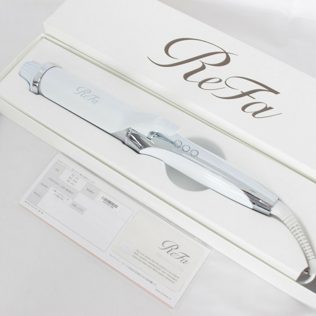 ReFa(リファ)の【正規品】MTG ReFa CURL IRON PRO 38 RE-AV-02A ホワイト 38mm リファカールアイロン プロ ヘアアイロン 本体 スマホ/家電/カメラの美容/健康(ヘアアイロン)の商品写真