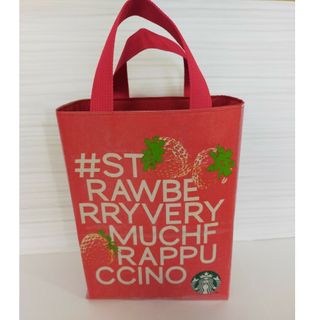 スターバックスコーヒー(Starbucks Coffee)の紙袋バッグ　ハンドメイド　苺(バッグ)