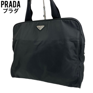 プラダ(PRADA)の✨美品　PRADA プラダ　ハンドバッグ　ブラック　ナイロン　レザー　黒　手提げ(ハンドバッグ)