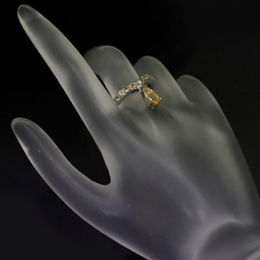 Pt950 インペリアルトパーズ リング 0.92ct T0.47ct レディースのアクセサリー(リング(指輪))の商品写真