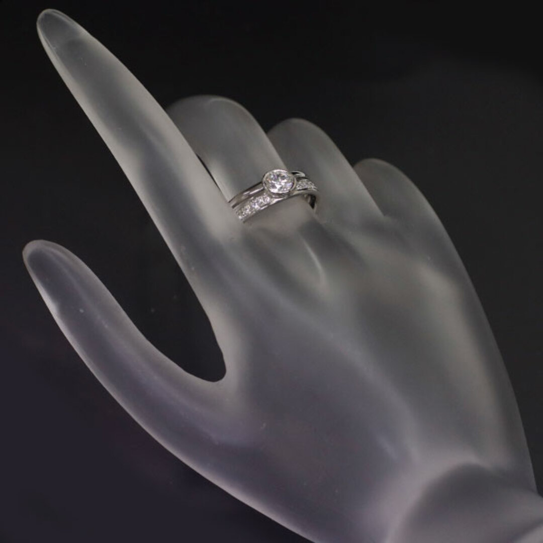 プラチナギルド Pt950 ダイヤモンド リング 0.522ct D0.30ct レディースのアクセサリー(リング(指輪))の商品写真