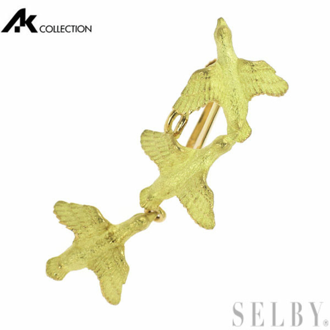 AKコレクション K18YG シングル イヤリング 鳥 片耳のみ レディースのアクセサリー(イヤリング)の商品写真