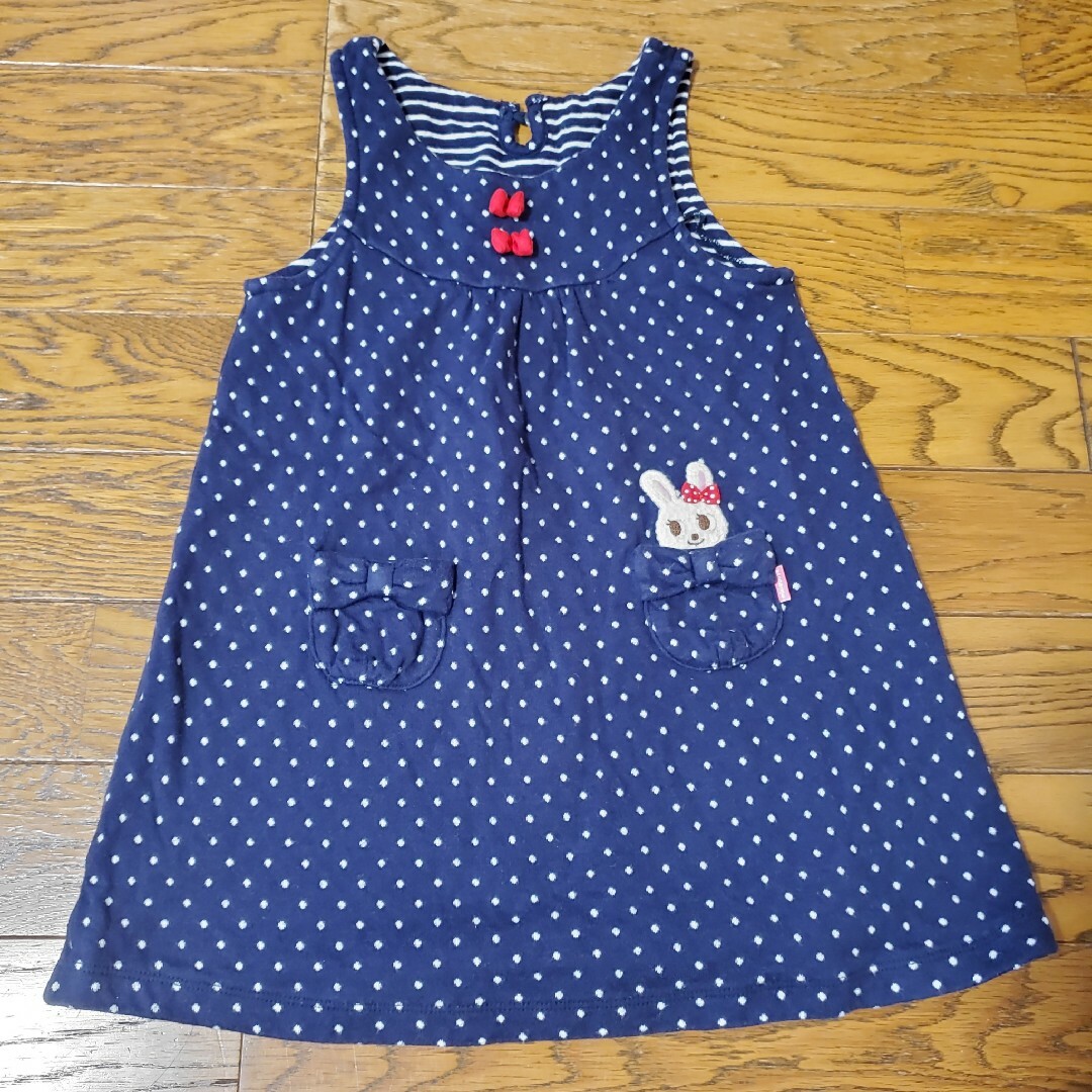 mikihouse(ミキハウス)の【100】ミキハウス　ワンピース　ジャンスカ キッズ/ベビー/マタニティのキッズ服女の子用(90cm~)(ワンピース)の商品写真