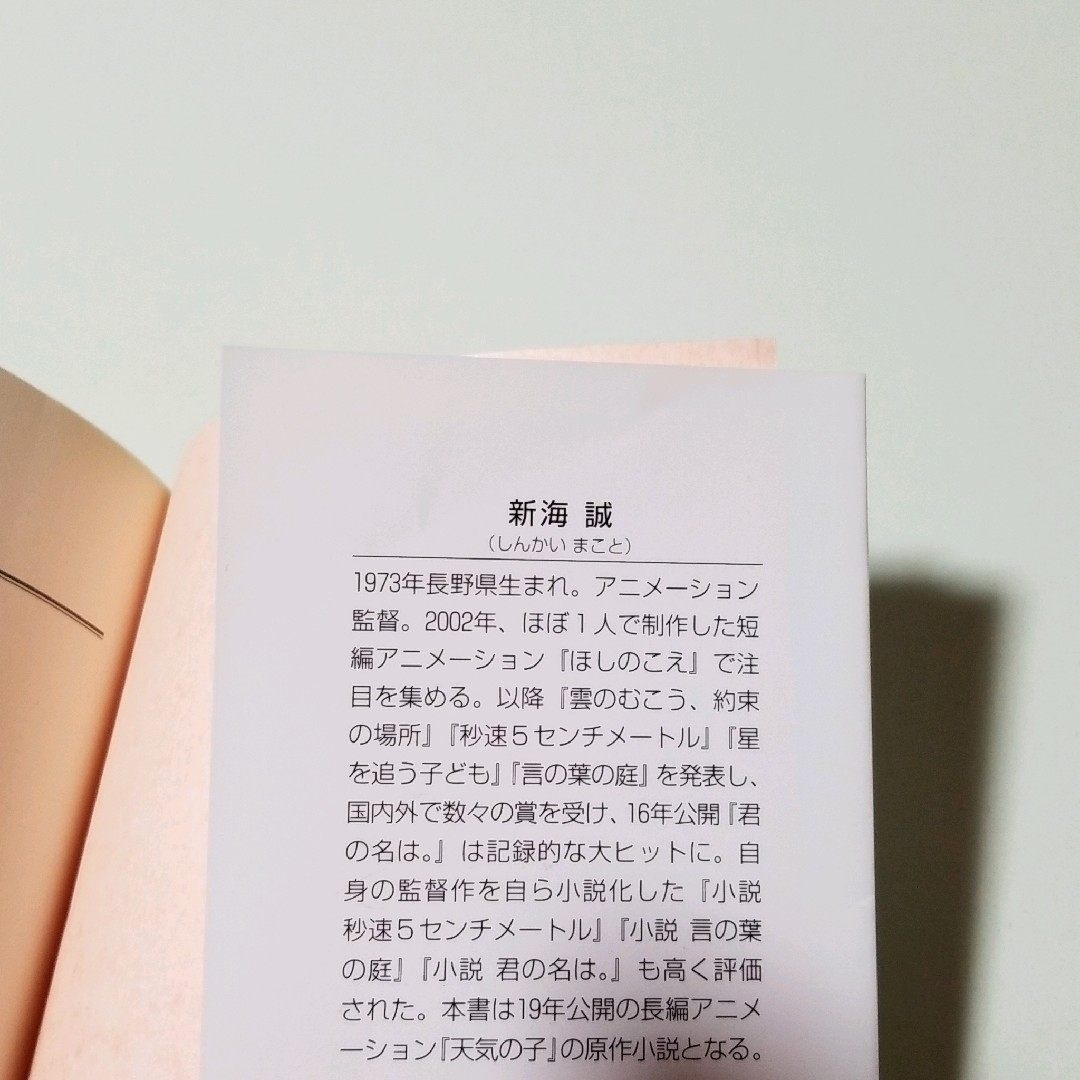 【新品・未使用】小説 天気の子 エンタメ/ホビーの本(住まい/暮らし/子育て)の商品写真