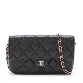 シャネル(CHANEL)のシャネル  キャビアスキン  ブラック レディース ショルダーバッグ(ショルダーバッグ)