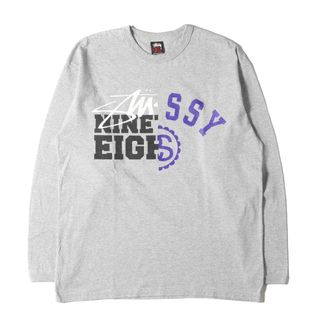 ステューシー(STUSSY)の美品 STUSSY ステューシー Tシャツ サイズ:XL 00s グラフィック プリント ロングスリーブTシャツ ヘザーグレー トップス カットソー 長袖【メンズ】【中古】(Tシャツ/カットソー(七分/長袖))