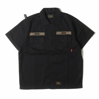 W)taps - 美品 WTAPS ダブルタップス シャツ サイズ:S 16SS パッチ付き ミリタリー 半袖シャツ BUDS SS / SHIRT ブラック 黒 トップス カジュアルシャツ【メンズ】【中古】