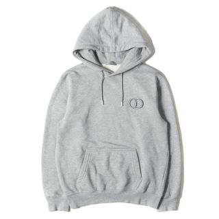 Dior HOMME ディオールオム パーカー サイズ:S 20AW ワンポイント ロゴ 刺繍 スウェットパーカー CD Icon Hooded フーディー プルオーバー 裏起毛 グレー イタリア製 トップス【メンズ】【中古】