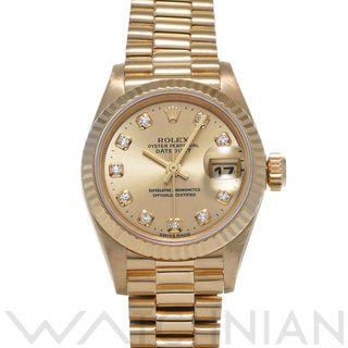 ロレックス(ROLEX)の中古 ロレックス ROLEX 69178G U番(1997年頃製造) シャンパン /ダイヤモンド レディース 腕時計(腕時計)