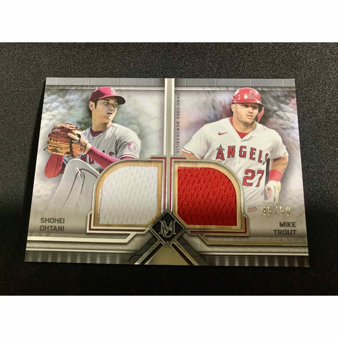 Topps(トップス)の大谷翔平　トラウト　topps 2023 DUAL PATCH 50枚限定 エンタメ/ホビーのトレーディングカード(その他)の商品写真