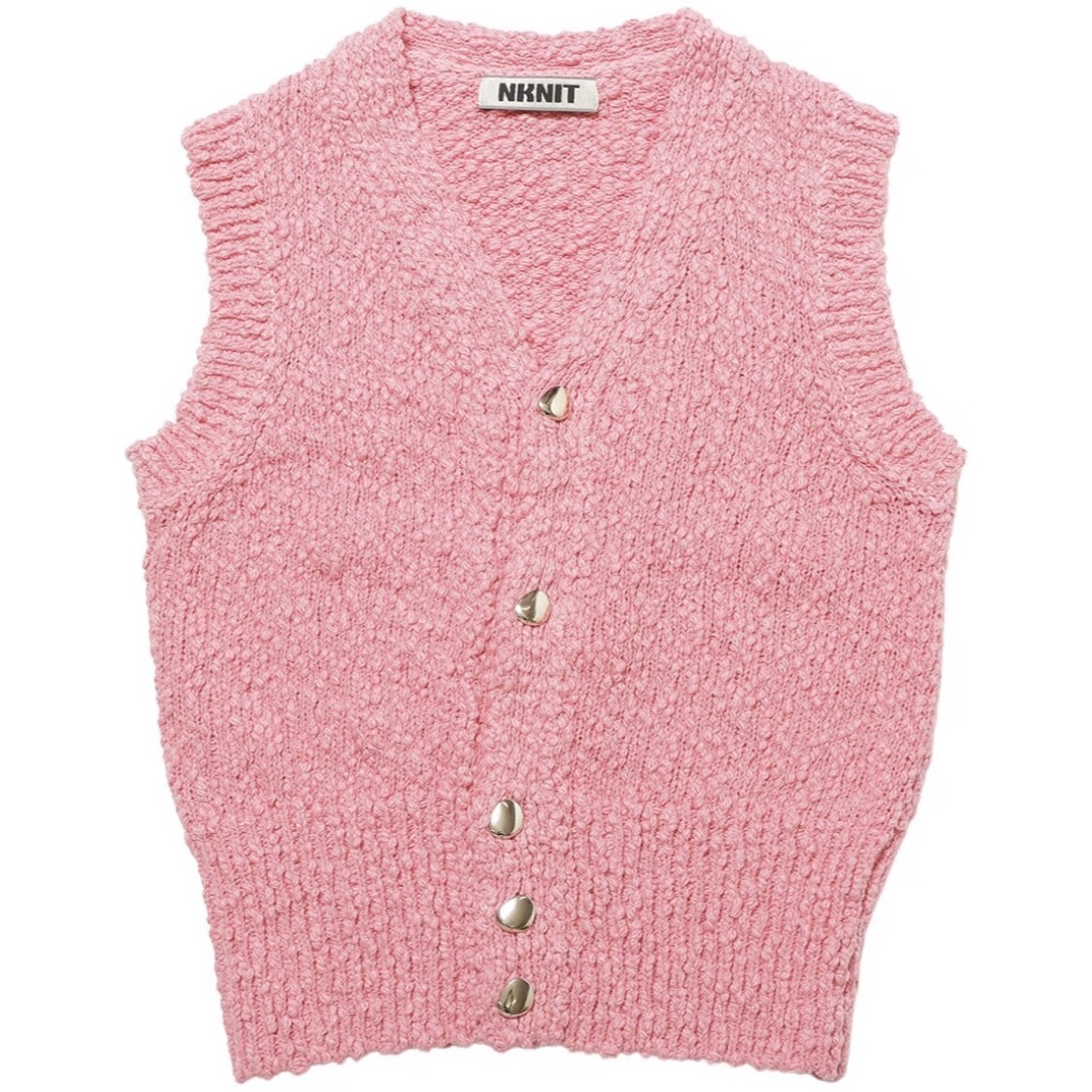 nknit mini V-neck KNIT vest【新品未使用】 レディースのトップス(ベスト/ジレ)の商品写真