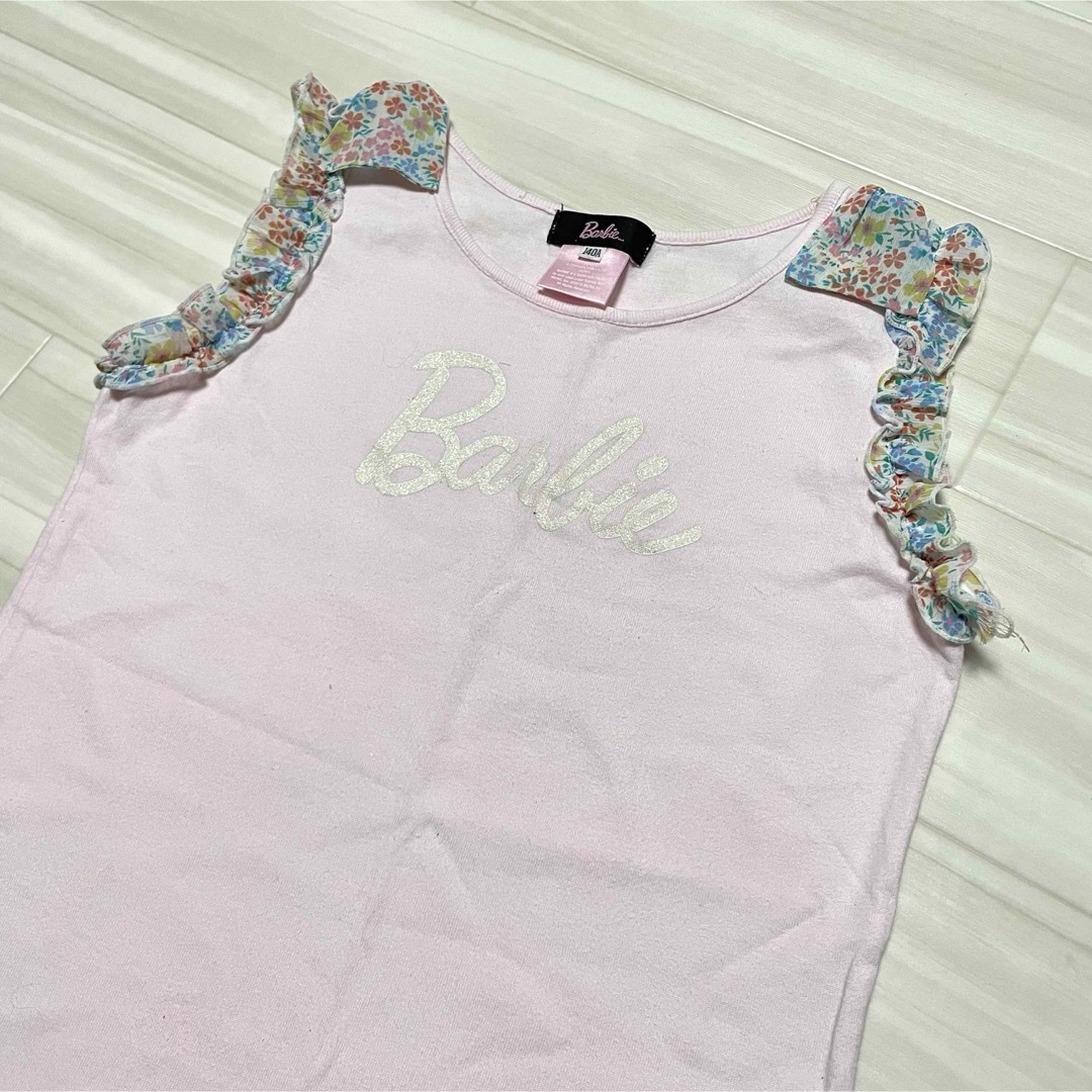 Barbie(バービー)のBarbie フリル タンクトップ 140 キッズ/ベビー/マタニティのキッズ服女の子用(90cm~)(Tシャツ/カットソー)の商品写真