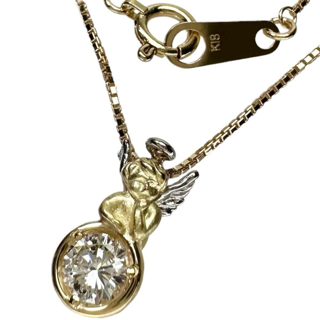 ネックレス エンジェル/天使 K18YG ダイヤモンド(推定H- レディースのアクセサリー(ネックレス)の商品写真