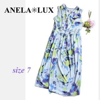 アネラリュクス(ANELALUX)の【新品】ANELA✳︎LUX 花柄ワンピース  サマードレス(ロングワンピース/マキシワンピース)