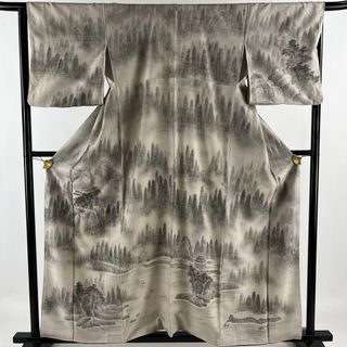 訪問着 身丈158.5cm 裄丈65cm 正絹 名品 【中古】(着物)