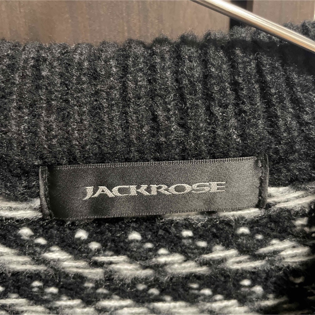 JACKROSE(ジャックローズ)の送料込❗️JACKROSE ニット　セーター　モノクロ　ツートーン　キレイめ メンズのトップス(ニット/セーター)の商品写真