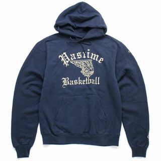 チャンピオン(Champion)のChampionチャンピオン Pastime Basketball スウェットパーカー 紺 S★バスケットボール スポーツ オールドイングリッシュ ネイビー(パーカー)