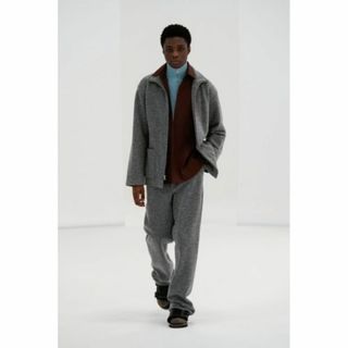 AURALEE WOOL YARN JERSEY ZIP BLOUSON