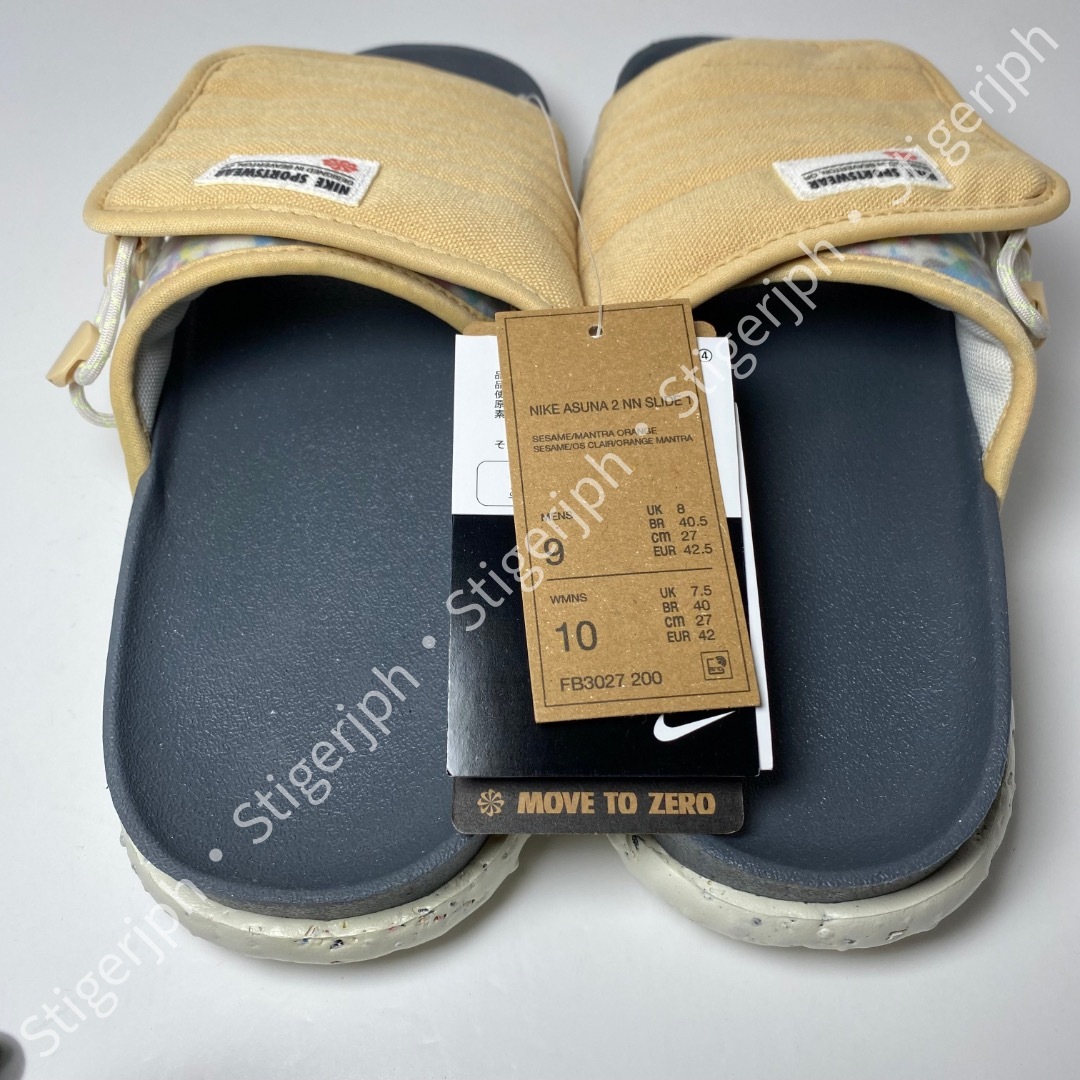 NIKE(ナイキ)のナイキ　アスナ 2 NN スライド　セサミ　オレンジ　27CM メンズの靴/シューズ(サンダル)の商品写真