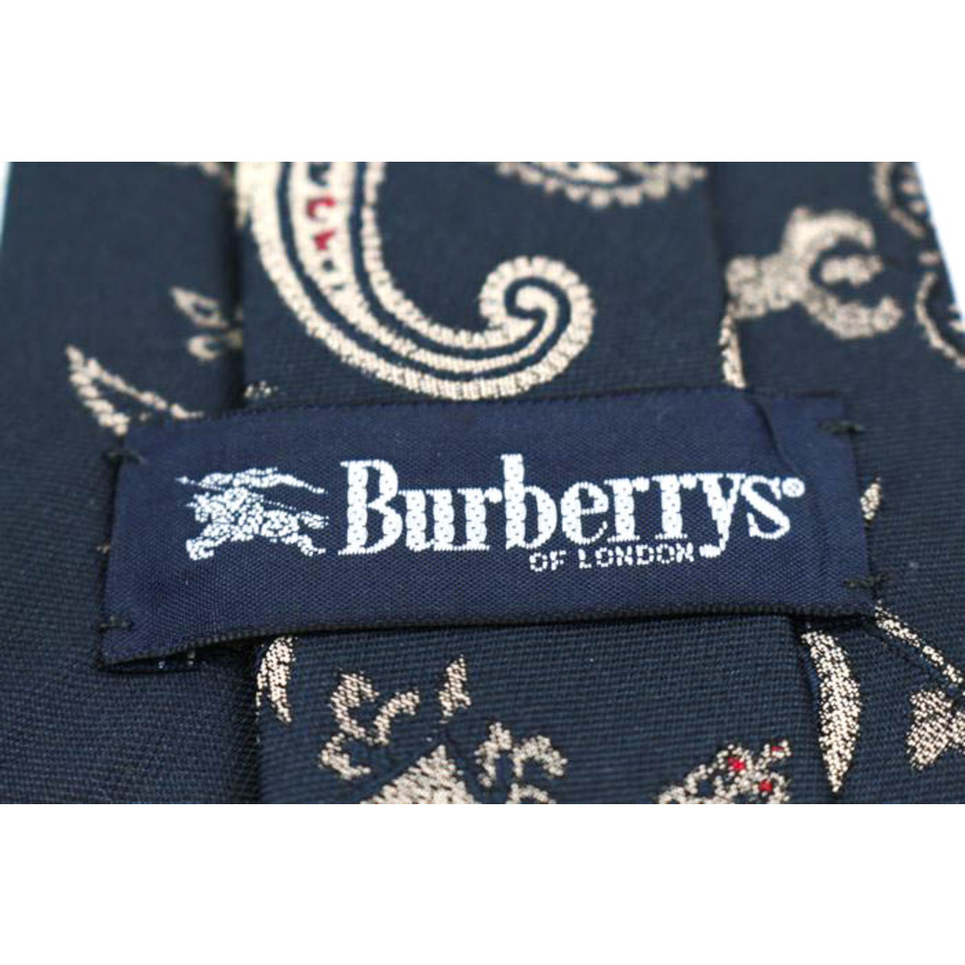 BURBERRY(バーバリー)のバーバリーズ ブランド ネクタイ ホースマーク 総柄 ペイズリー シルク PO  メンズ ネイビー Burberrys メンズのファッション小物(ネクタイ)の商品写真